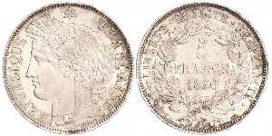 5 Franc French Second Republic (1848-1852) Silver 