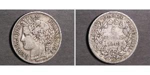 5 Franc French Second Republic (1848-1852) Silver 