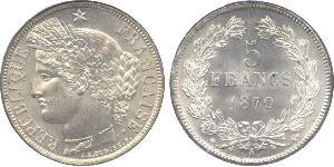 5 Franc French Second Republic (1848-1852) Silver 