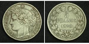 5 Franc French Second Republic (1848-1852) Silver 