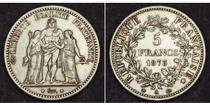 5 Franc French Third Republic (1870-1940)  Silver 