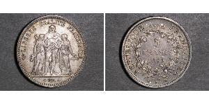 5 Franc French Third Republic (1870-1940)  Silver 