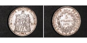 5 Franc French Third Republic (1870-1940)  Silver 