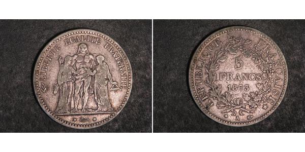 5 Franc French Third Republic (1870-1940)  Silver 