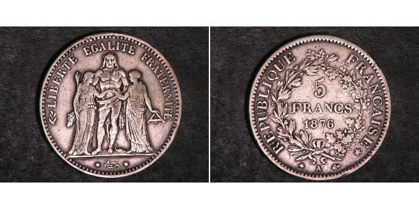 5 Franc French Third Republic (1870-1940)  Silver 