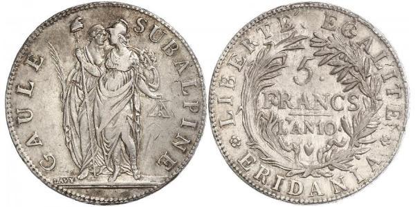 5 Franc Italian city-states Silver 