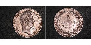 5 Franc July Monarchy (1830-1848) Silver Louis Philippe I of France (1773 -1850)