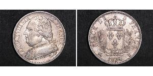 5 Franc Kingdom of France (1815-1830) Silver Louis XVIII of France (1755-1824)