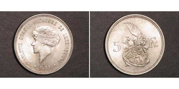 5 Franc Luxembourg Silver 