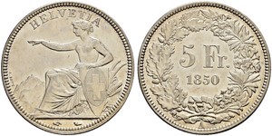 5 Franc Switzerland Silver 