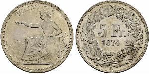 5 Franc Switzerland Silver 