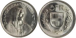 5 Franc Switzerland Silver 