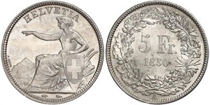 5 Franc Switzerland Silver 