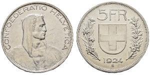 5 Franc Switzerland Silver 