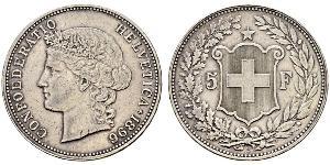 5 Franc Switzerland Silver 