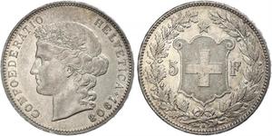 5 Franc Switzerland Silver 