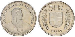 5 Franc Switzerland Silver 