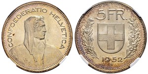 5 Franc Switzerland Silver 