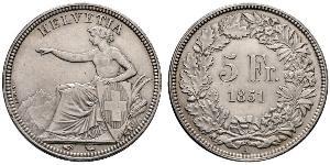 5 Franc Switzerland Silver 