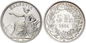 5 Franc Switzerland Silver 