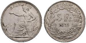 5 Franc Switzerland Silver 