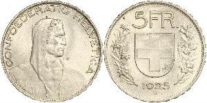 5 Franc Switzerland Silver 