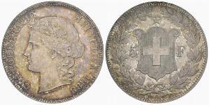 5 Franc Switzerland Silver 