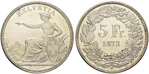 5 Franc Switzerland Silver 