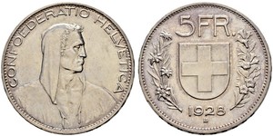 5 Franc Switzerland Silver 