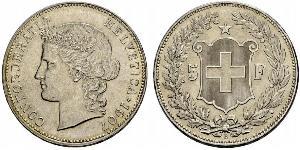 5 Franc Switzerland Silver 