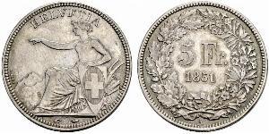 5 Franc Switzerland Silver 