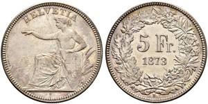 5 Franc Switzerland Silver 