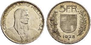 5 Franc Switzerland Silver 