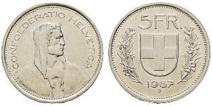 5 Franc Switzerland Silver 