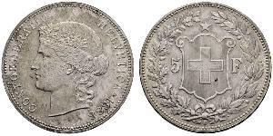 5 Franc Switzerland Silver 