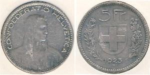 5 Franc Switzerland Silver 