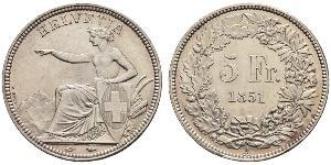 5 Franc Switzerland Silver 