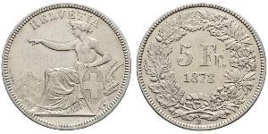 5 Franc Switzerland Silver 