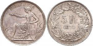 5 Franc Switzerland Silver 