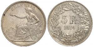 5 Franc Switzerland Silver 