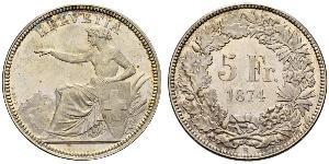 5 Franc Switzerland Silver 