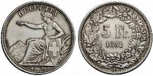 5 Franc Switzerland Silver 