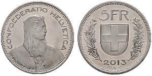 5 Franc Switzerland Silver 