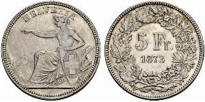 5 Franc Switzerland Silver 