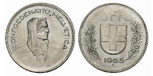 5 Franc Switzerland Silver 