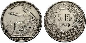 5 Franc Switzerland Silver 