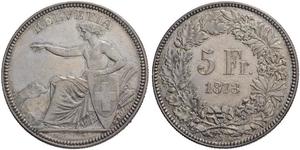 5 Franc Switzerland Silver 