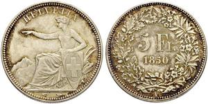 5 Franc Switzerland Silver 