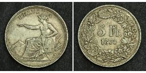 5 Franc Switzerland Silver 