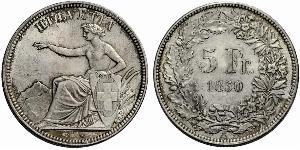 5 Franc Switzerland Silver 